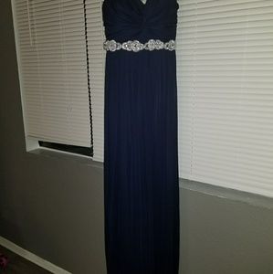 Navy blue gown